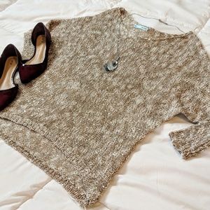 3/$20 Maurices Metallic Gold Dolman Sweater